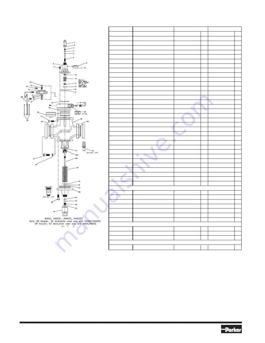 Parker ADAPTOMODE A4AO Installation, Service And Parts Information Download Page 8