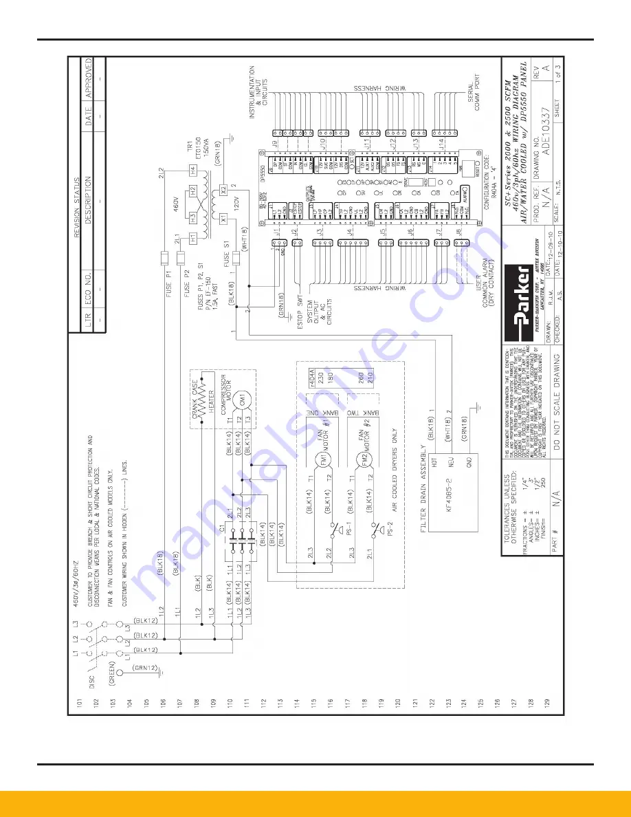 Parker Airtek Smart Cycle Plus SCP1200 User Manual Download Page 66