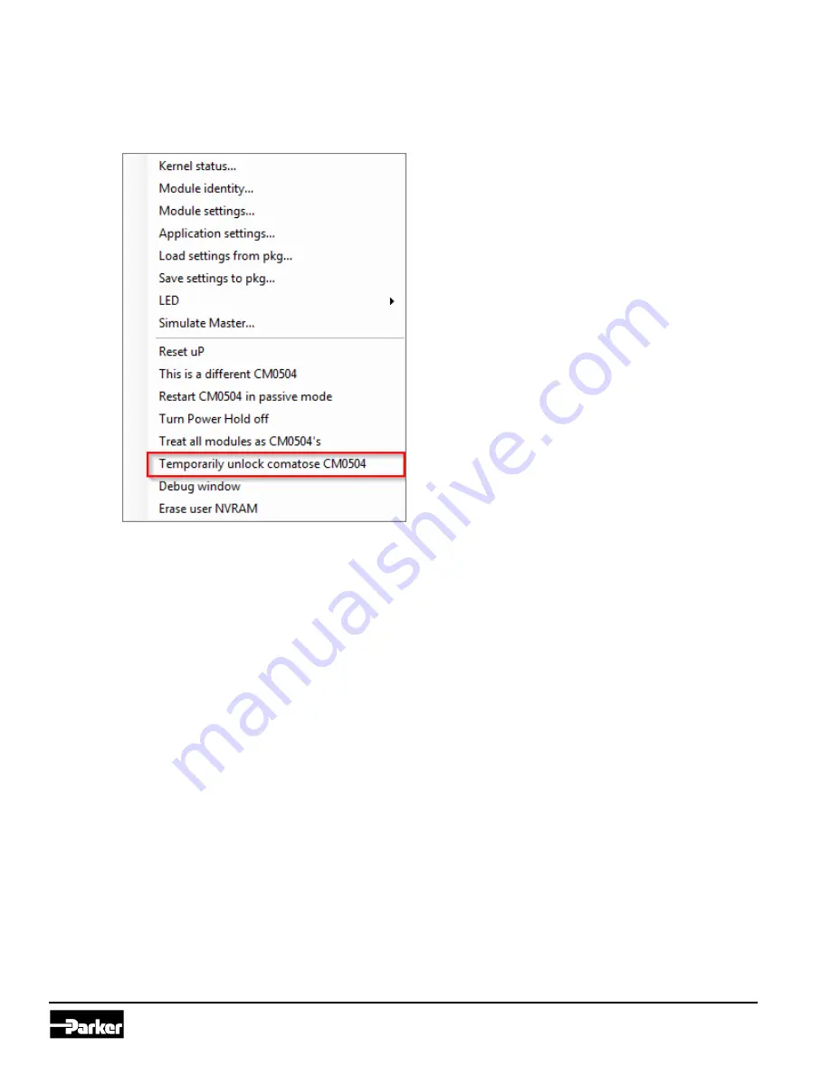 Parker CM0504 User Manual Download Page 61