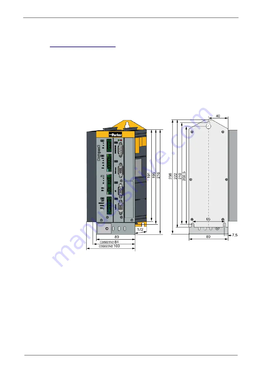 Parker Compax3 C3I20T11 Operating Instructions Manual Download Page 70