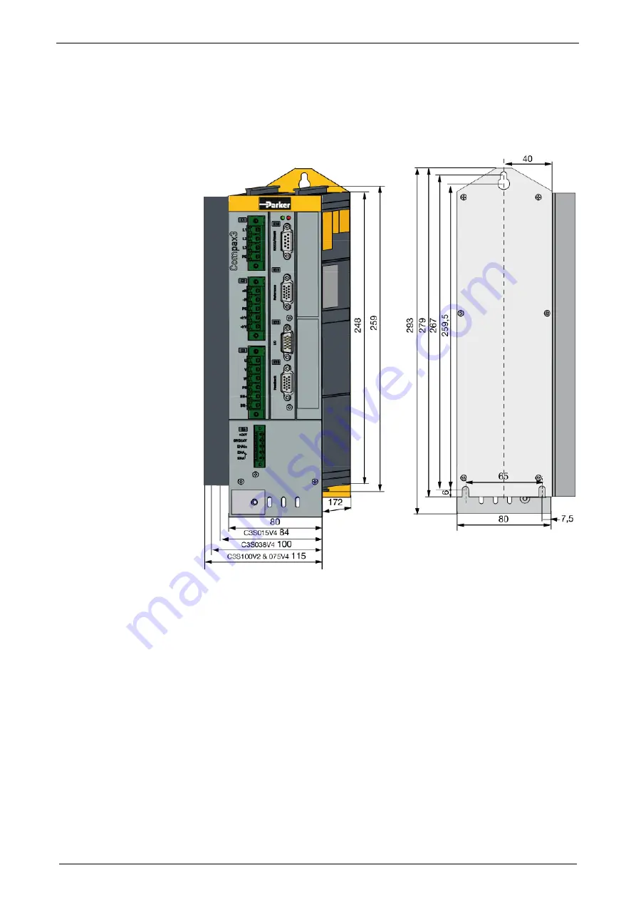 Parker Compax3 I10T10 Operating Instructions Manual Download Page 68