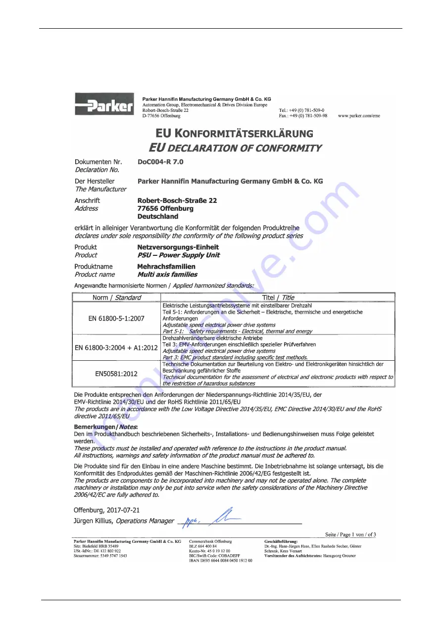 Parker Compax3M Series Short Description Download Page 15