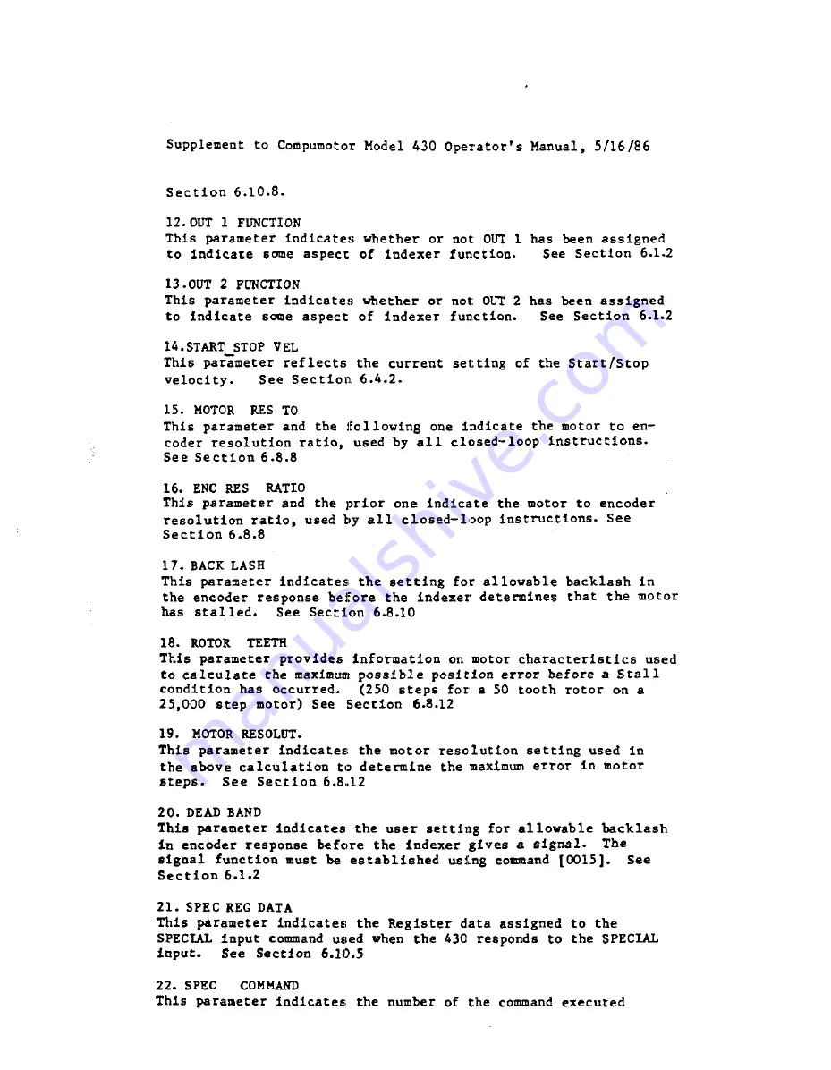 Parker Compumotor 430 User Manual Download Page 23