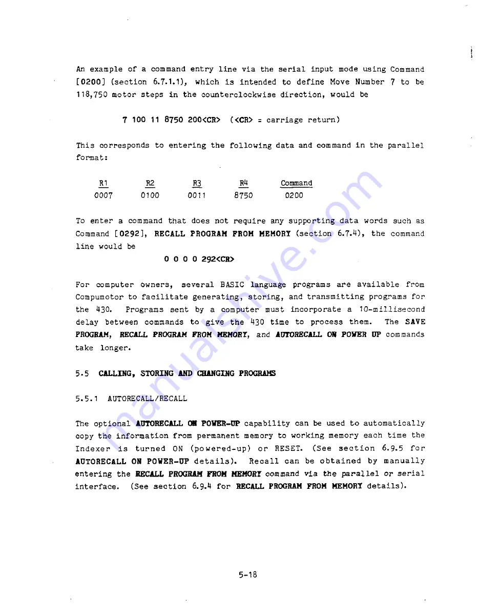 Parker Compumotor 430 User Manual Download Page 121