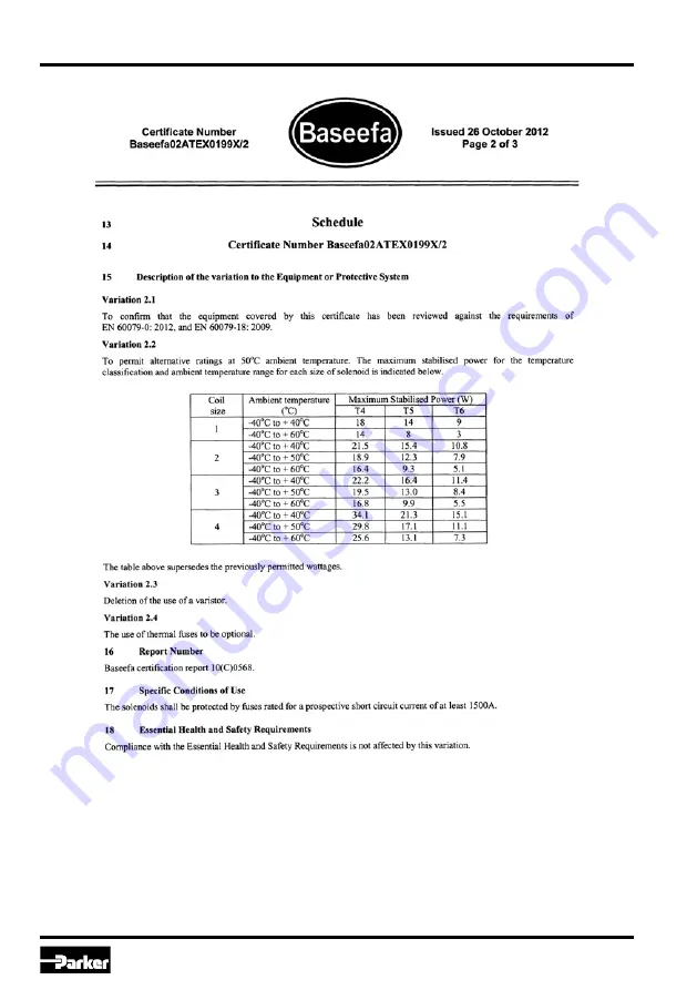 Parker D31FBxEE Series Operating Instructions Manual Download Page 32