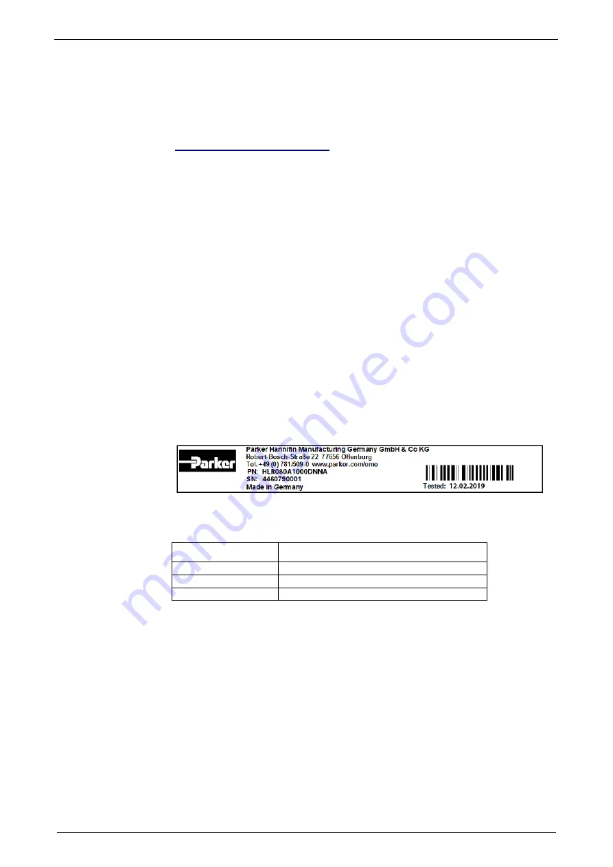 Parker HLR070 Mounting Instructions Download Page 5