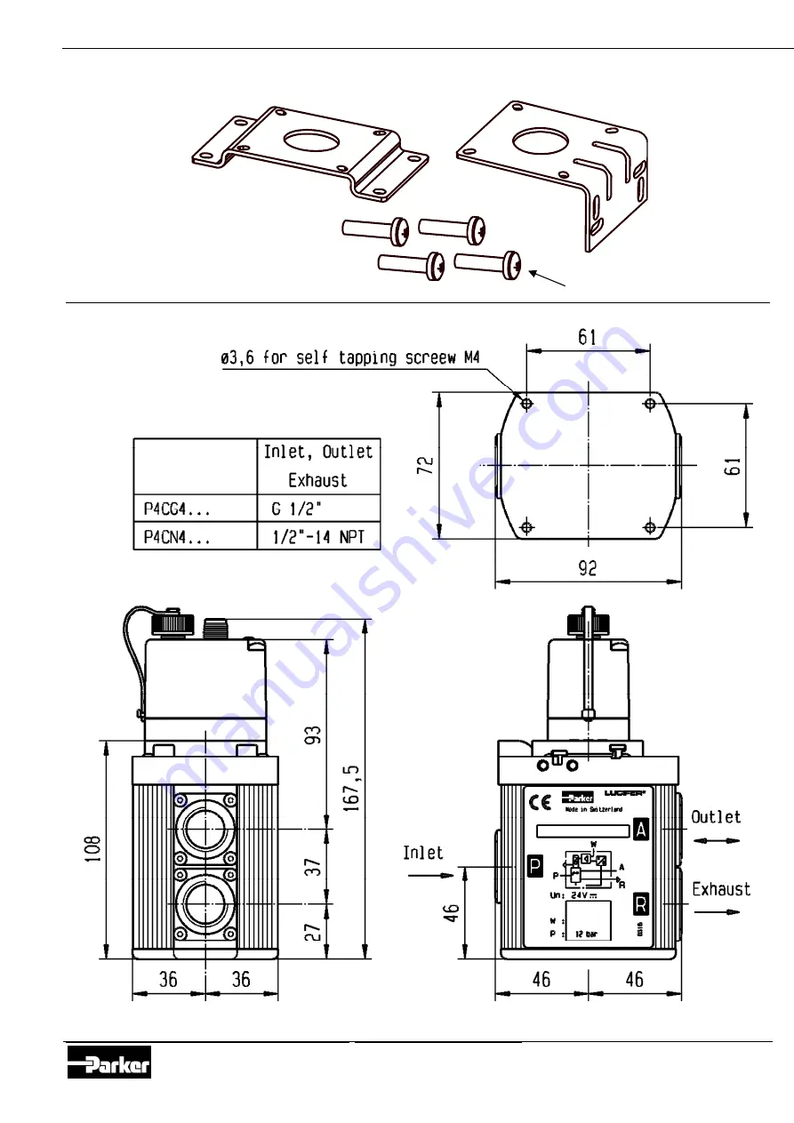 Parker Lucifer P4CN40 C Series Bulletin Download Page 3