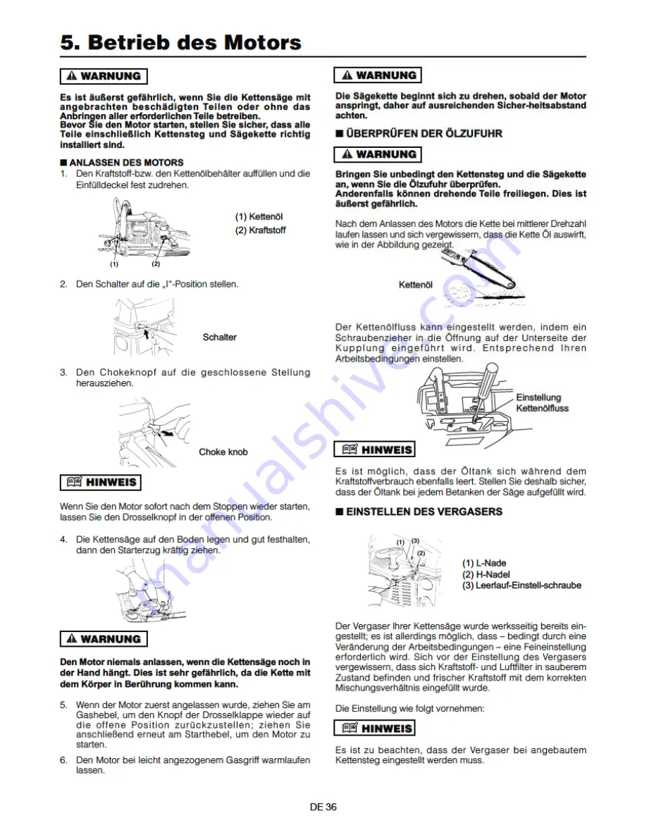 Parker PCS-5800 Скачать руководство пользователя страница 38