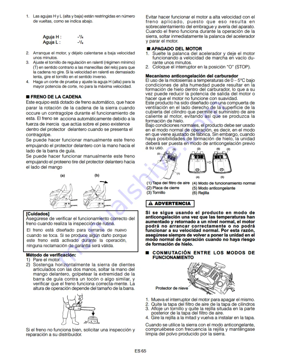 Parker PCS-6200 Owner'S Manual Download Page 67