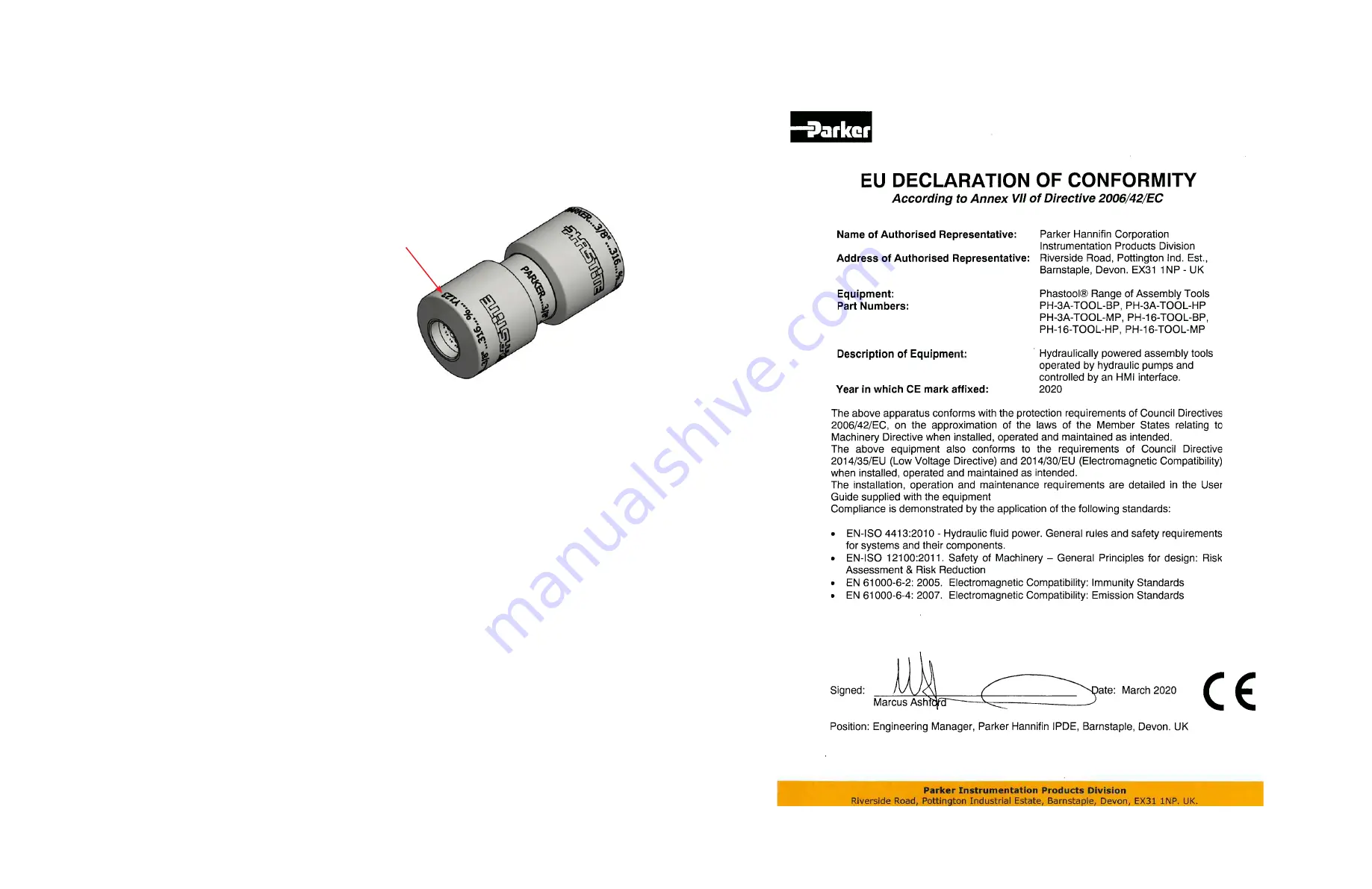 Parker Phastite PH-4-PS Installation Manual Download Page 32