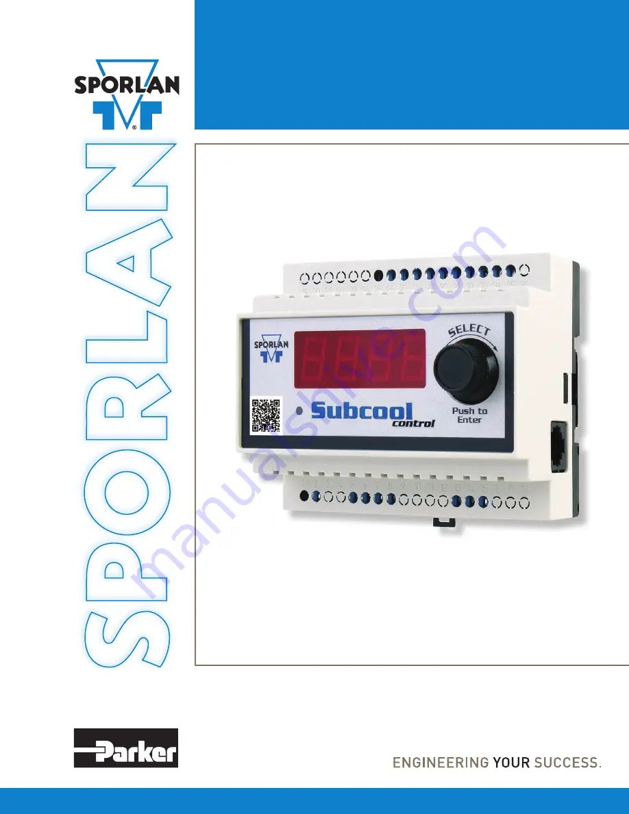 Parker Sporlan Subcool Control Installation And Operation Instructions Manual Download Page 1