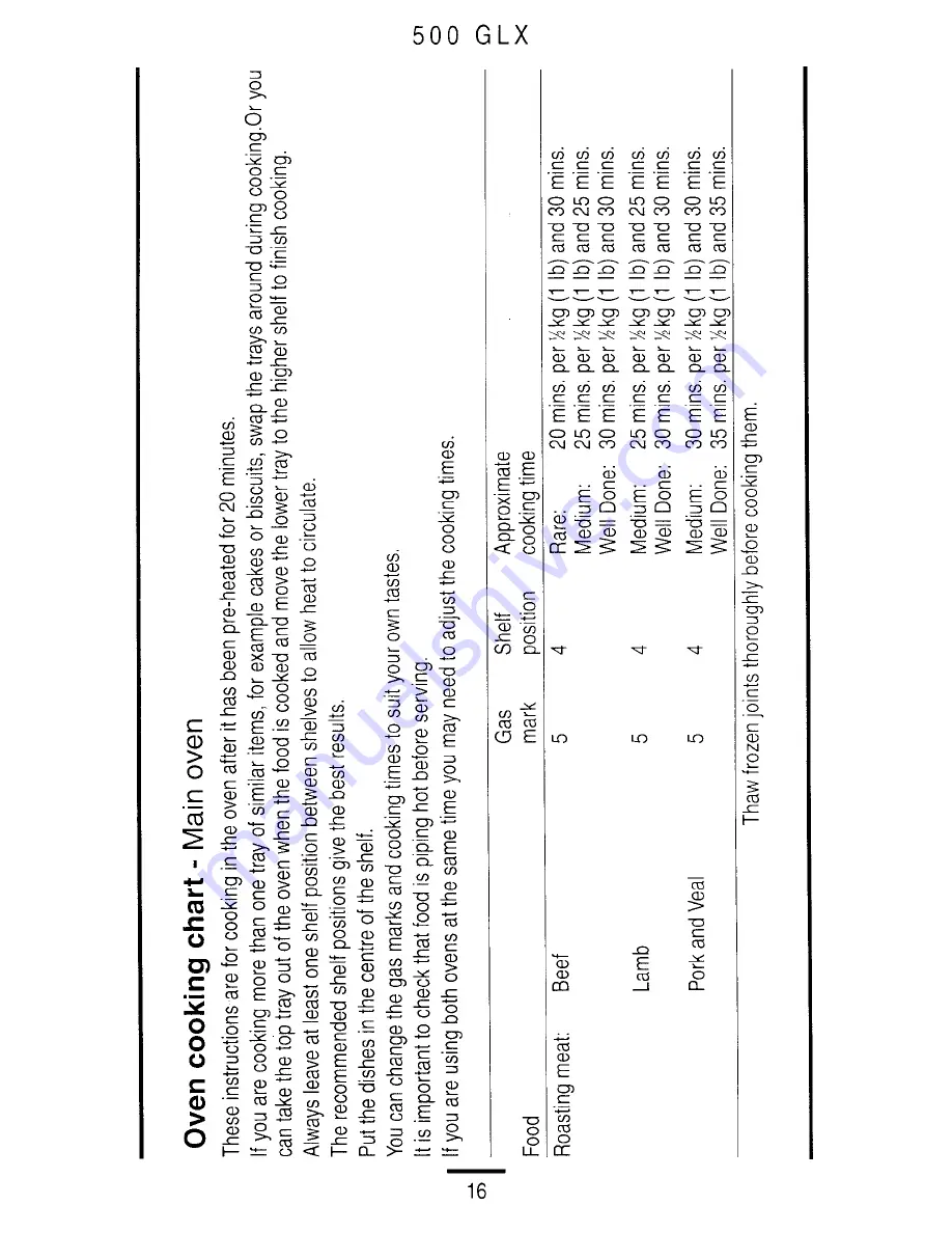 Parkinson Cowan 500 GLX Owner'S Handbook Manual Download Page 16