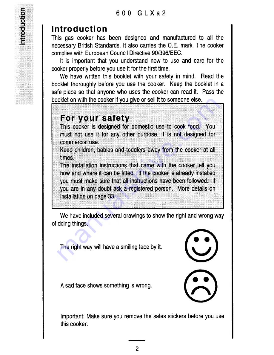 Parkinson Cowan 600 GLXa 2 Owner'S Handbook Manual Download Page 2