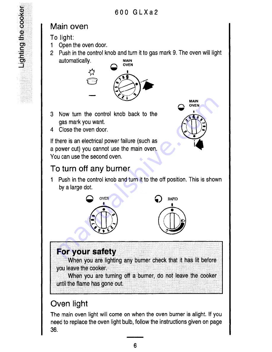 Parkinson Cowan 600 GLXa 2 Owner'S Handbook Manual Download Page 6