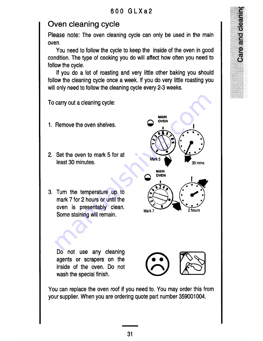 Parkinson Cowan 600 GLXa 2 Owner'S Handbook Manual Download Page 31