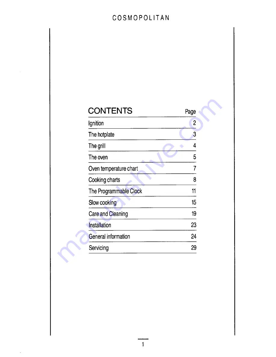 Parkinson Cowan COSMOPOLITAN Instruction Book Download Page 3