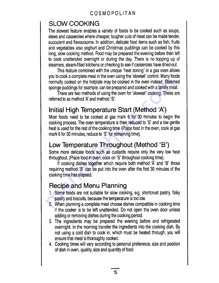 Parkinson Cowan COSMOPOLITAN Instruction Book Download Page 17