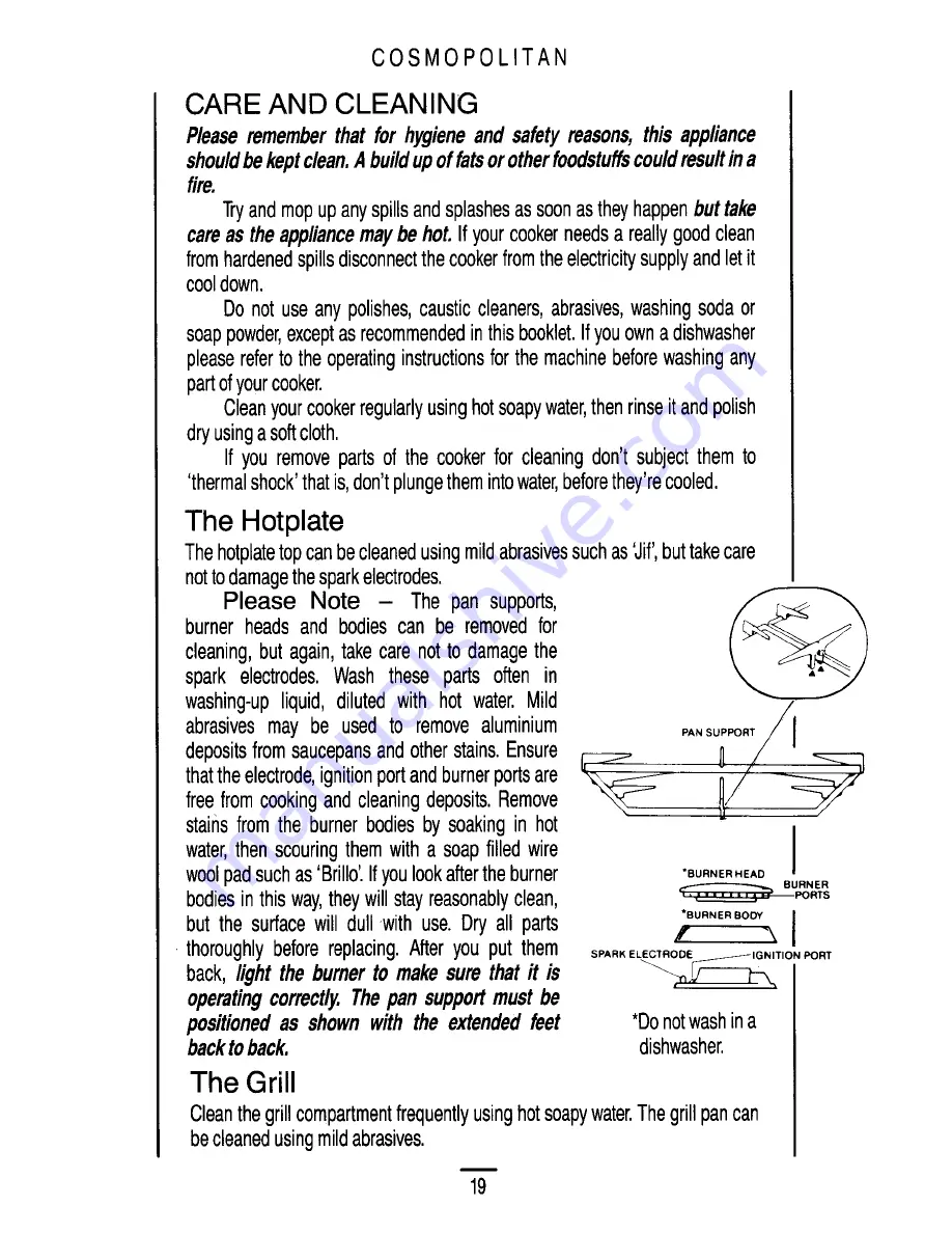 Parkinson Cowan COSMOPOLITAN Instruction Book Download Page 21