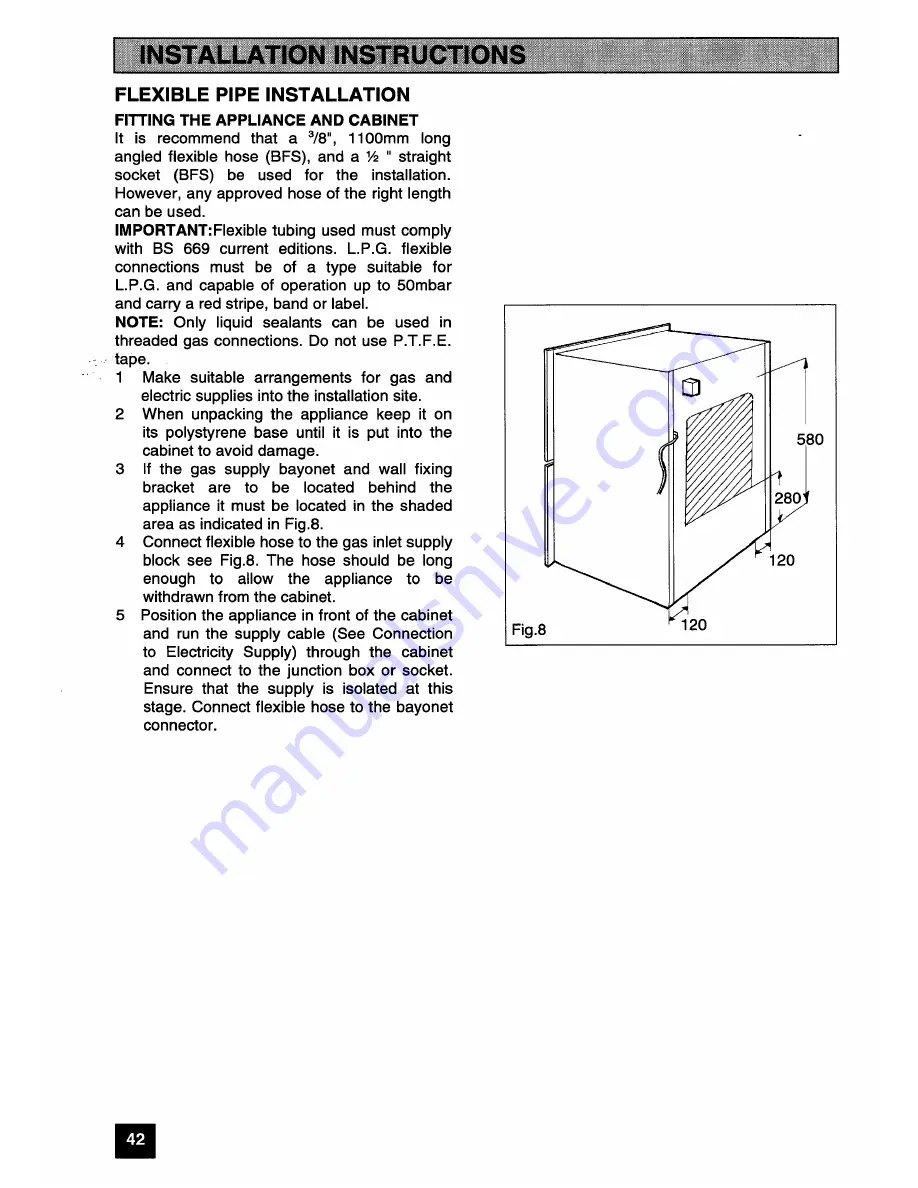 Parkinson Cowan G72 GAa Owners Handbook And Installation Instructions Download Page 42