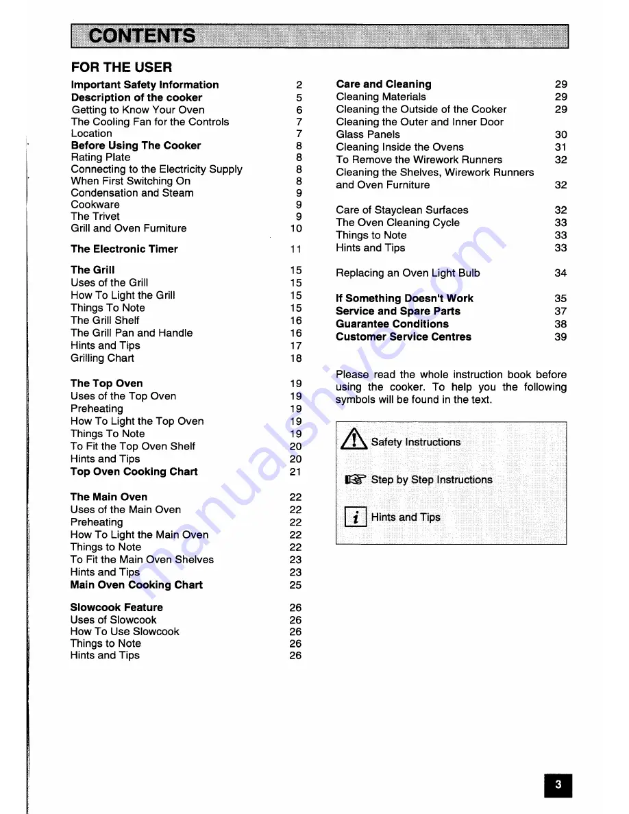 Parkinson Cowan G72 GXa Owners Handbook And Installation Instructions Download Page 3