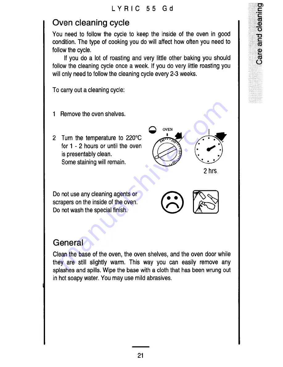 Parkinson Cowan Lyric 55 Gd Owner'S Handbook Manual Download Page 21