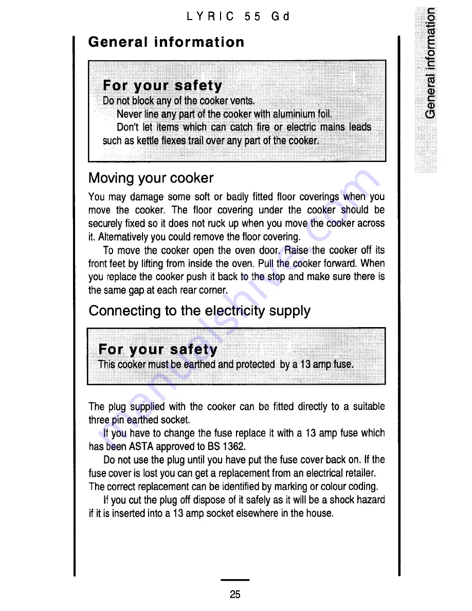 Parkinson Cowan Lyric 55 Gd Owner'S Handbook Manual Download Page 25