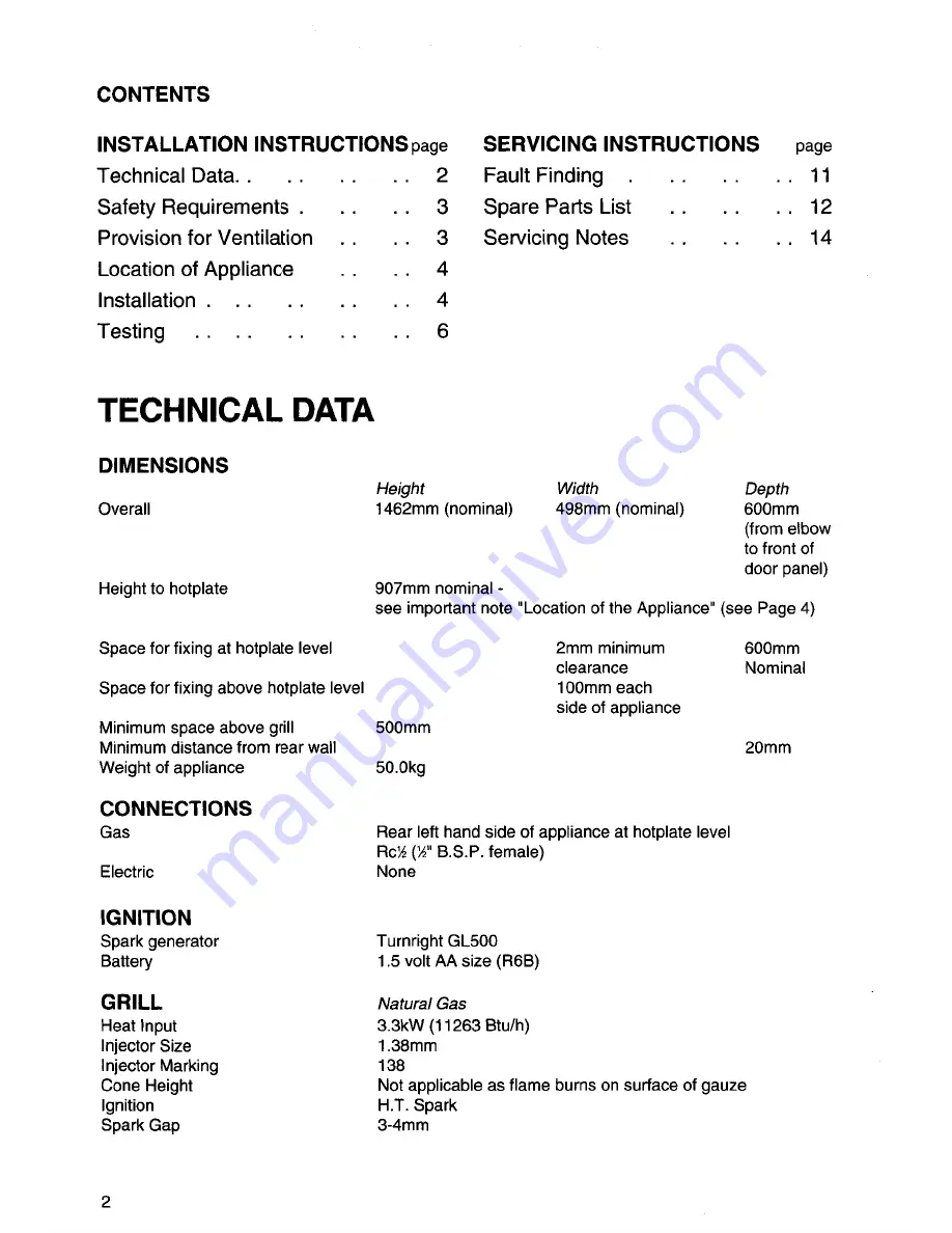 Parkinson Cowan Plaza U04260 Owner'S Handbook Manual Download Page 34