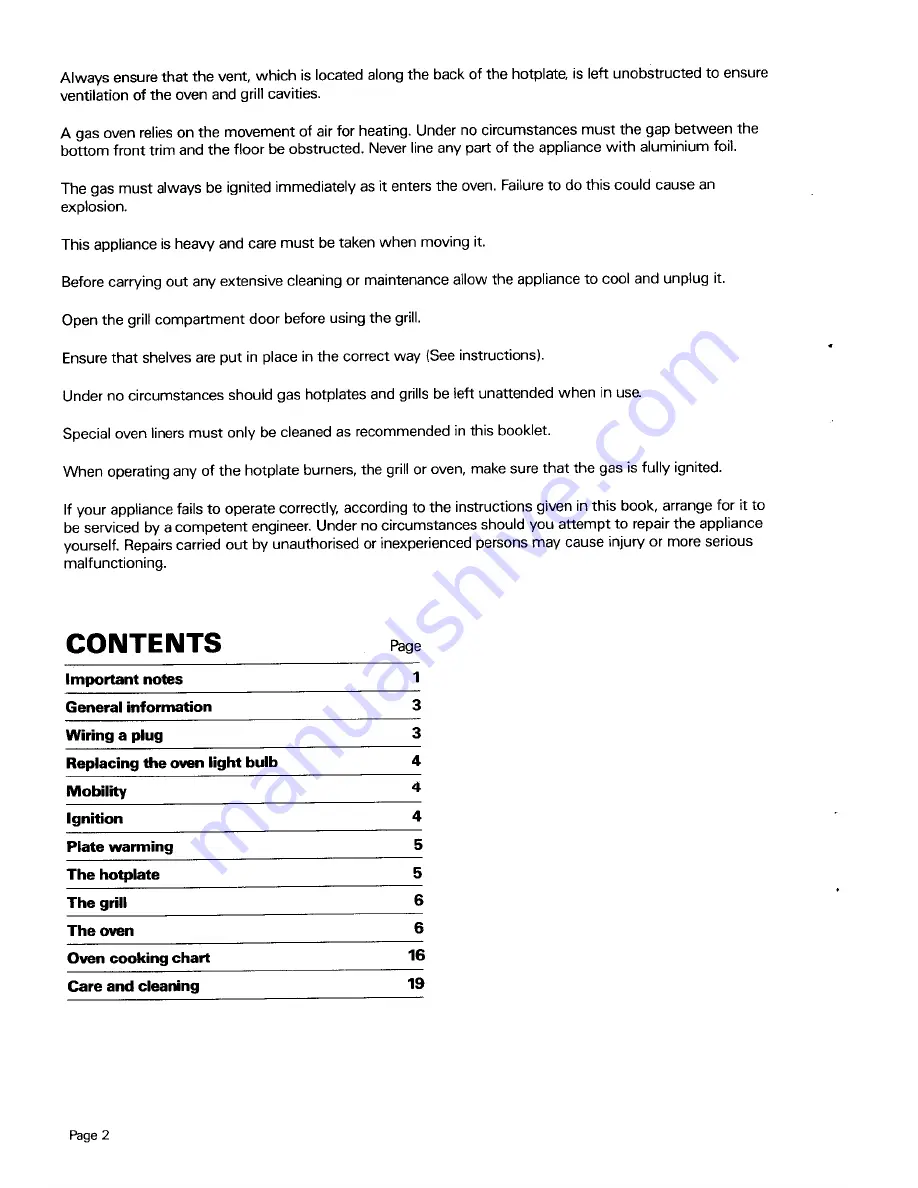 Parkinson Cowan PROSPECT SHEERLINE User Manual Download Page 4