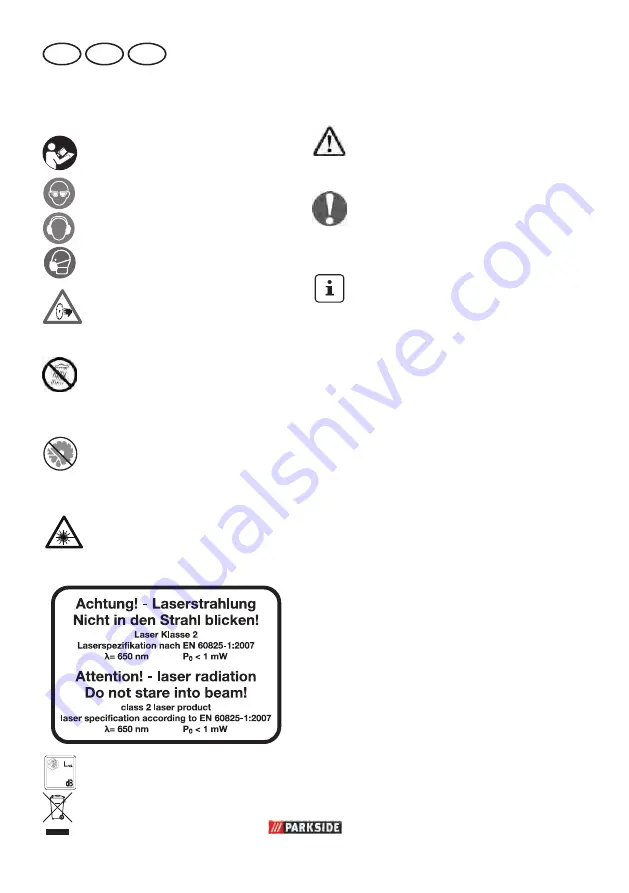 Parkside 273460 Translation Of The Original Instructions Download Page 10