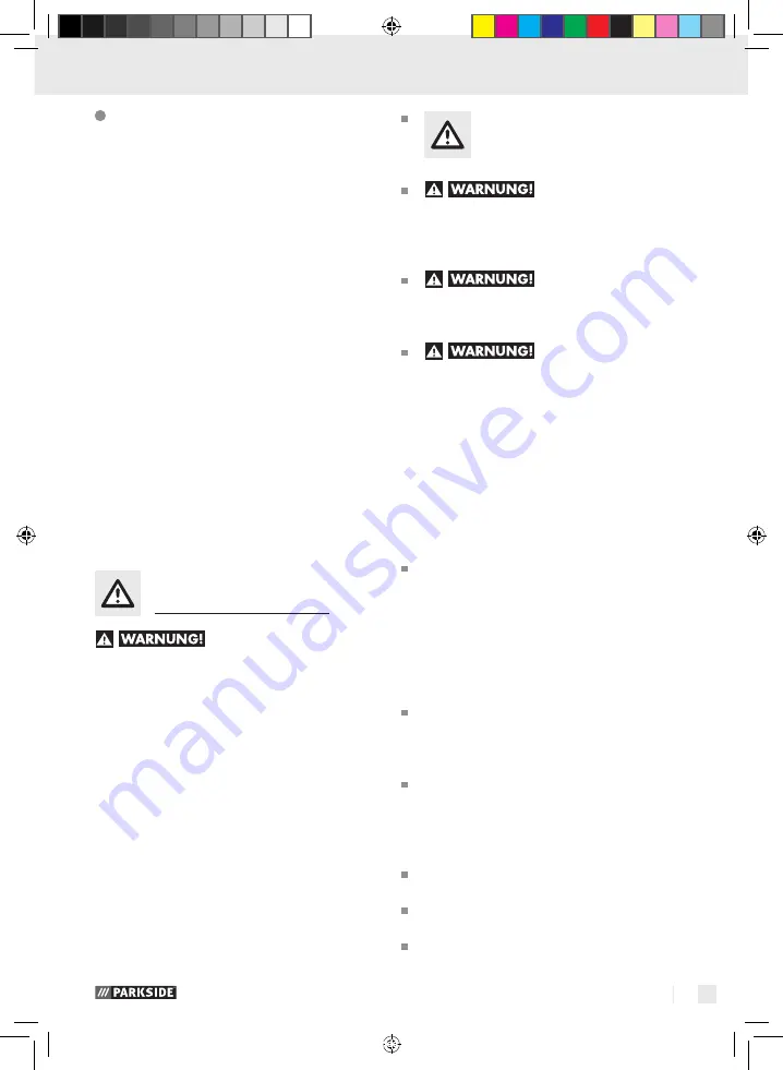 Parkside 285198 Operation And Safety Notes Download Page 72