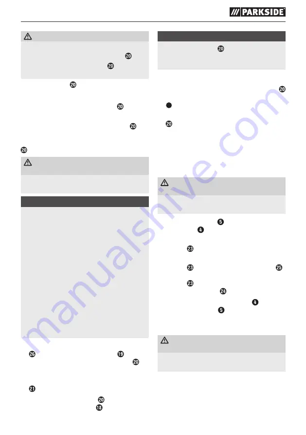 Parkside 303564 Translation Of The Original Instructions Download Page 23