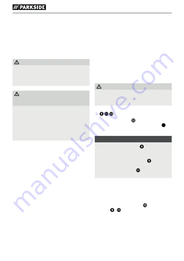 Parkside 322485 1901 Translation Of The Original Instructions Download Page 57