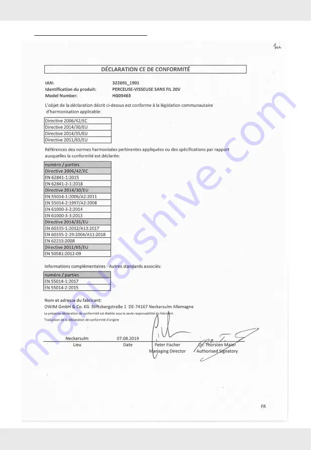 Parkside 322691 1901 Скачать руководство пользователя страница 59