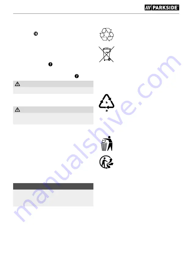 Parkside 336931 2001 Translation Of The Original Instructions Download Page 75