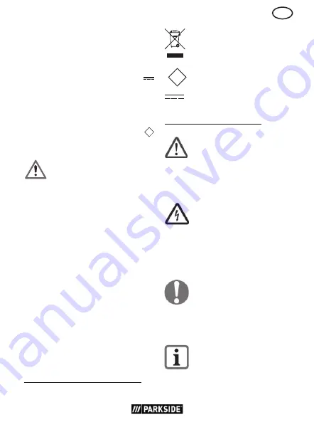 Parkside 338162 2001 Translation Of The Original Instructions Download Page 69