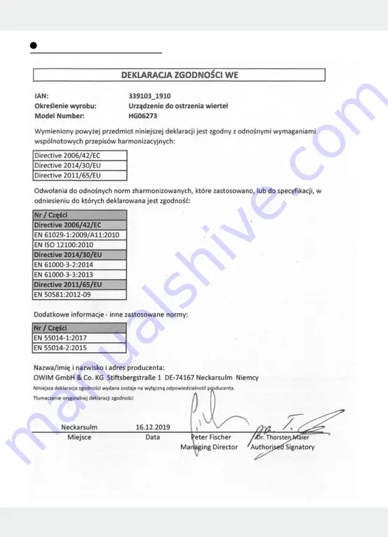 Parkside 339103 1910 Operation And Safety Notes Download Page 54