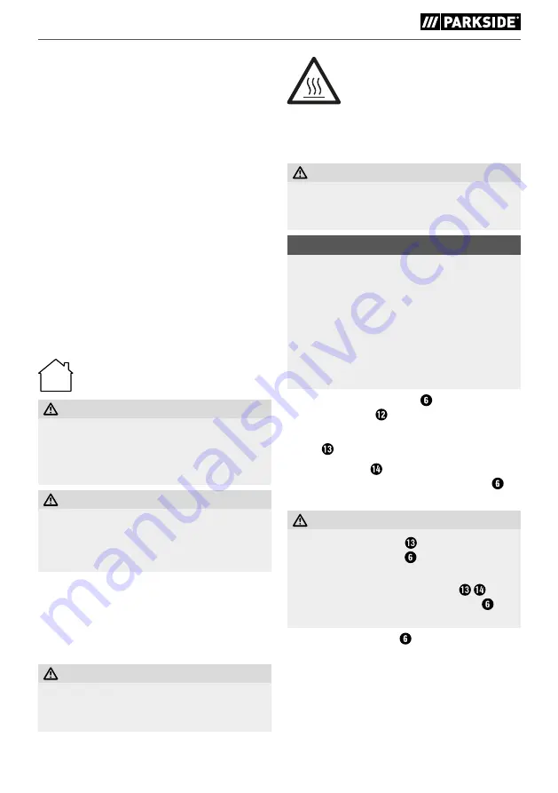 Parkside 343406 1910 Translation Of The Original Instructions Download Page 11