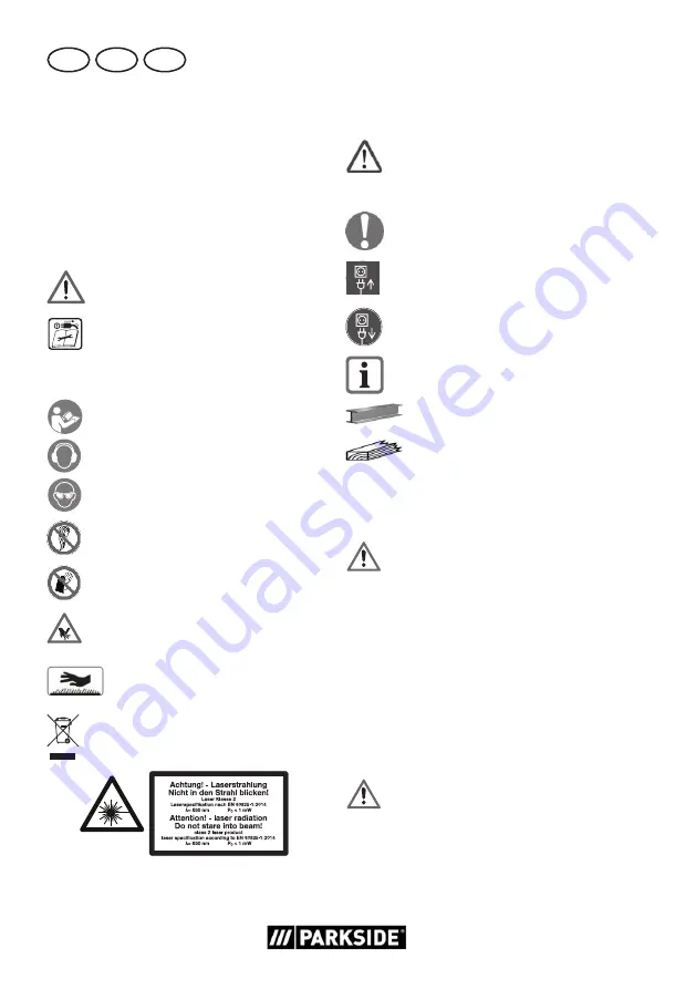 Parkside 355408 2004 Translation Of The Original Instructions Download Page 8