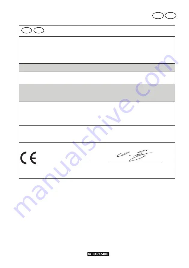 Parkside 356351 2004 Translation Of The Original Instructions Download Page 69