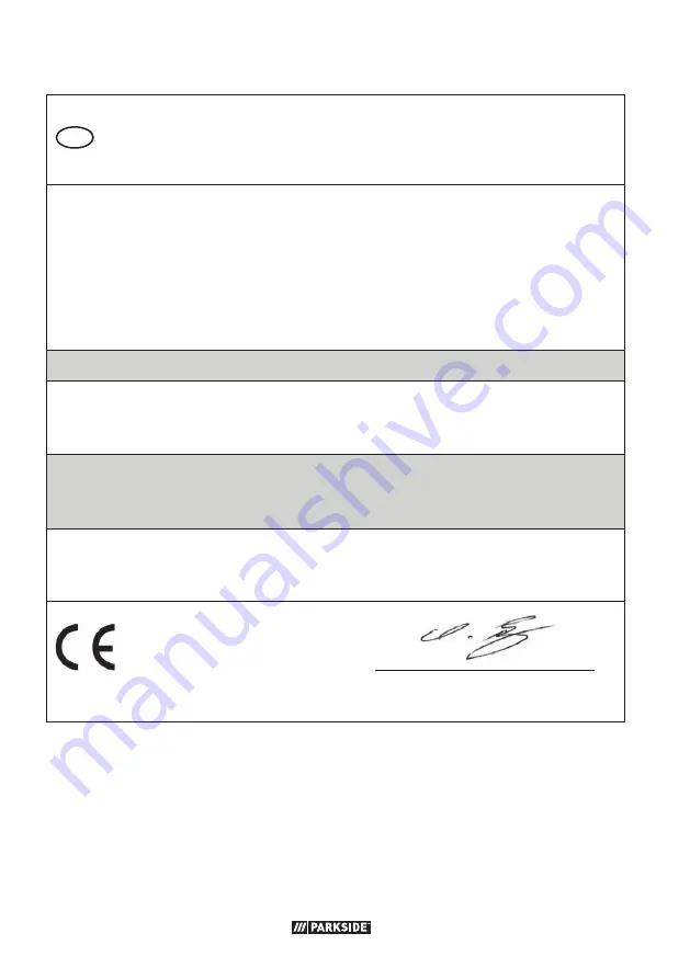 Parkside 360200 2007 Original Instructions Manual Download Page 100