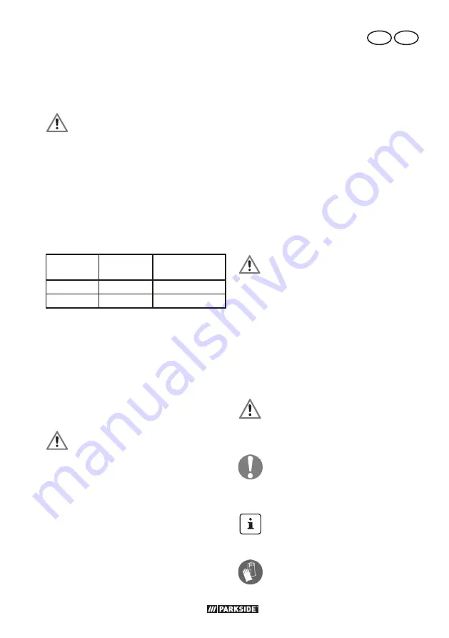 Parkside 373438 2104 Translation Of The Original Instructions Download Page 91