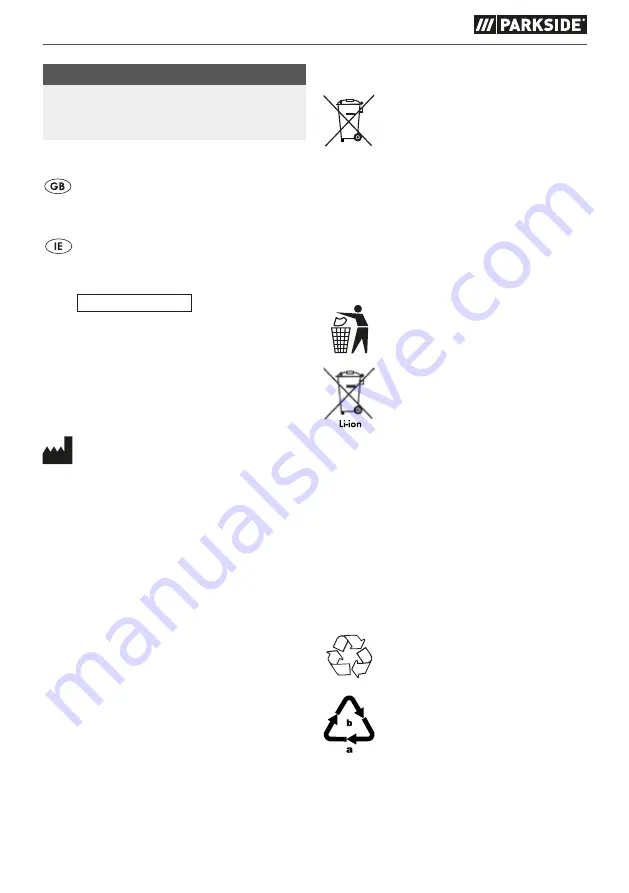 Parkside 378347 2110 Instructions Manual Download Page 16