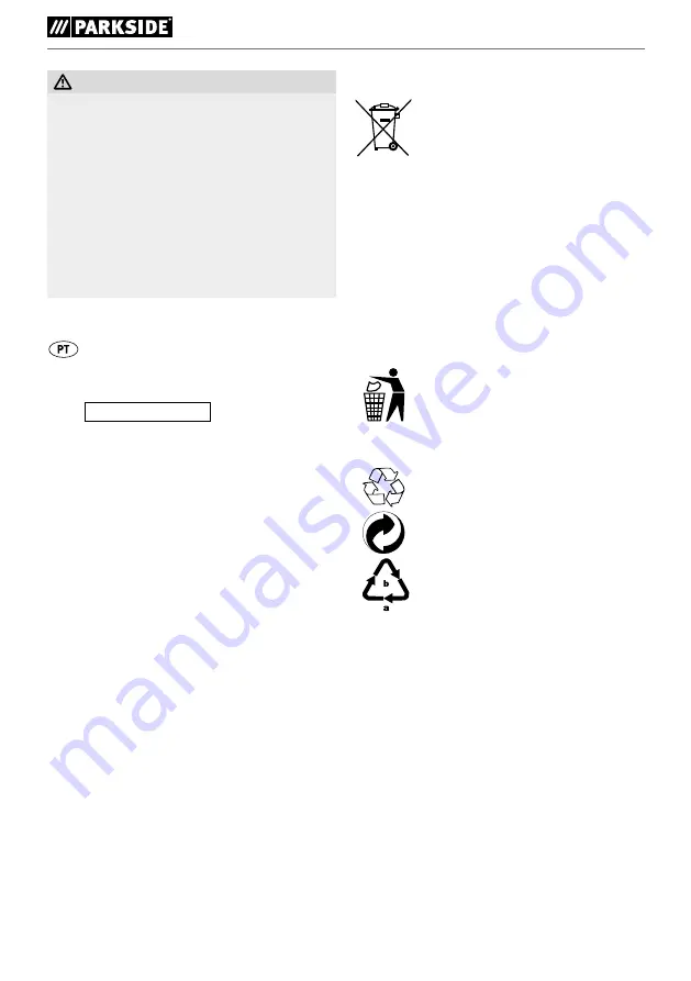 Parkside 382538 2110 Translation Of The Original Instructions Download Page 37