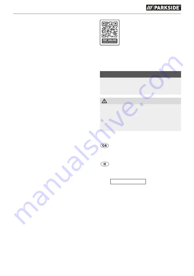Parkside 390498 2201 Скачать руководство пользователя страница 12