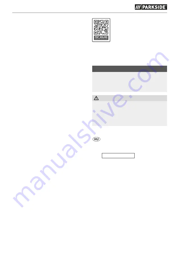 Parkside 390498 2201 Original Instructions Manual Download Page 126