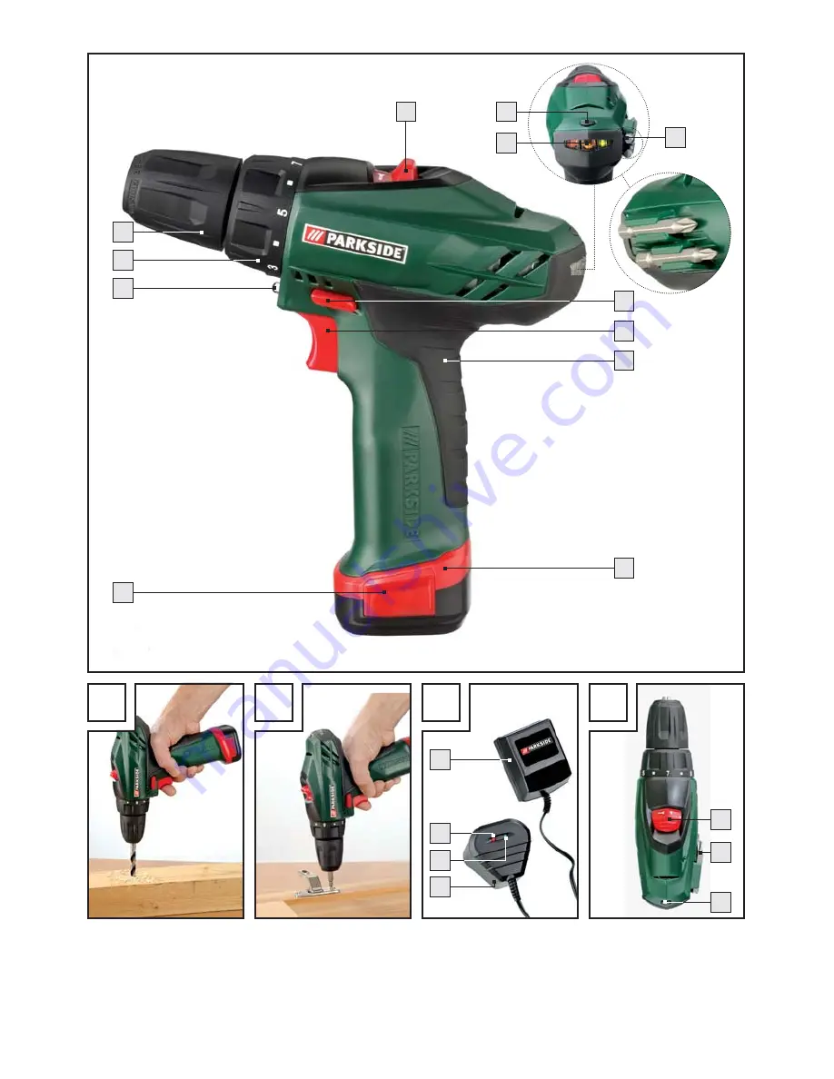 Parkside KH 3044 LITHIUM-ION CORDLESS DRILL Manual Download Page 3