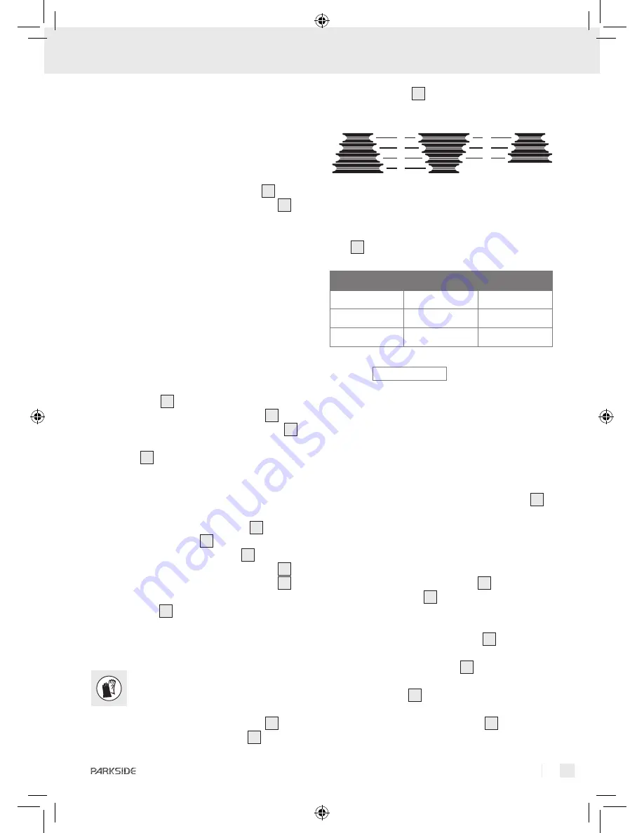 Parkside KH 3133 BENCH DRILL Manual Download Page 43