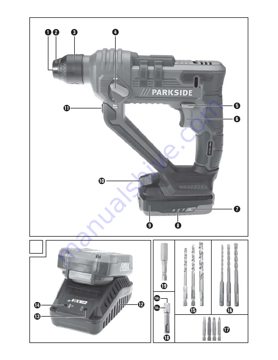 Parkside PABH 20-Li A1 Original Instructions Manual Download Page 3