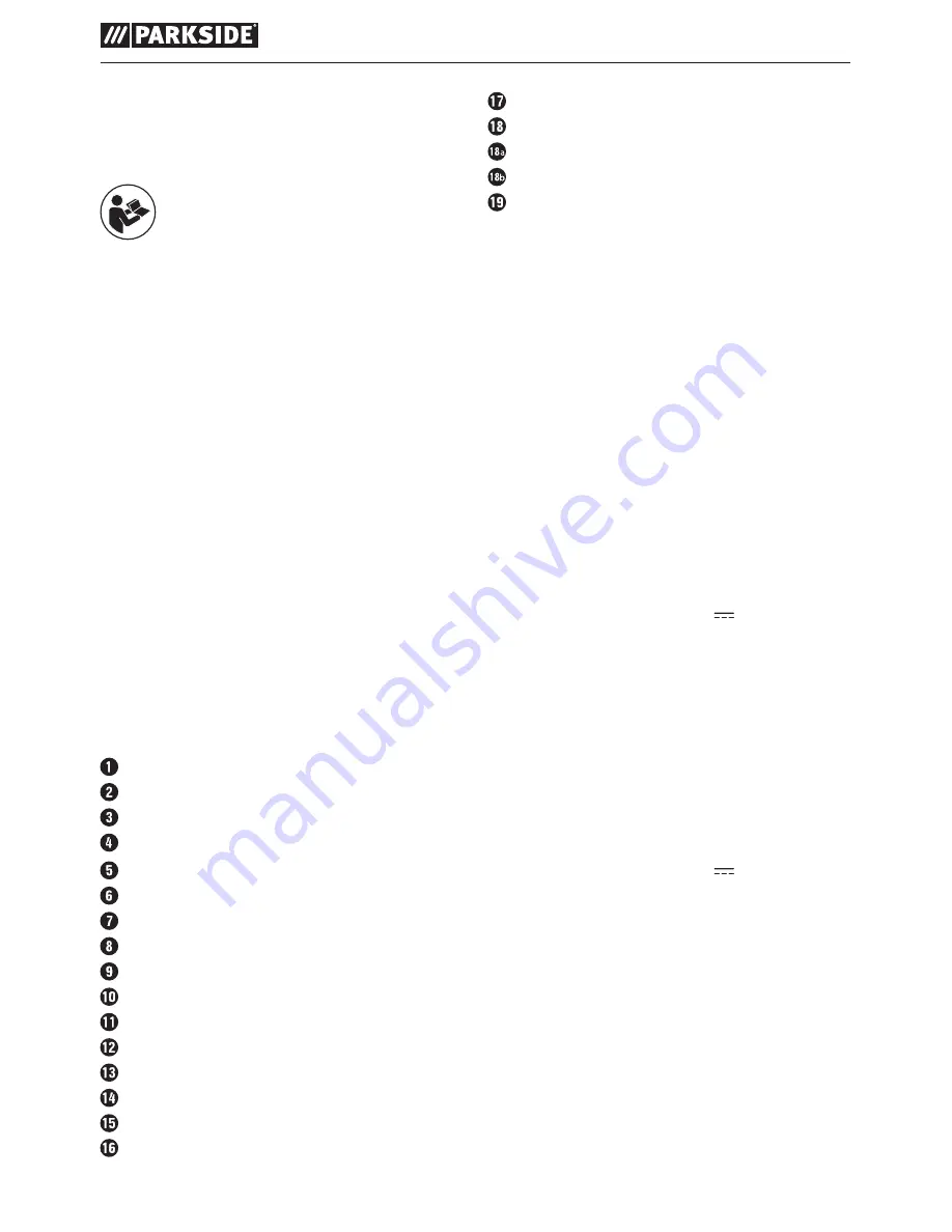 Parkside PABH 20-Li A1 Original Instructions Manual Download Page 5