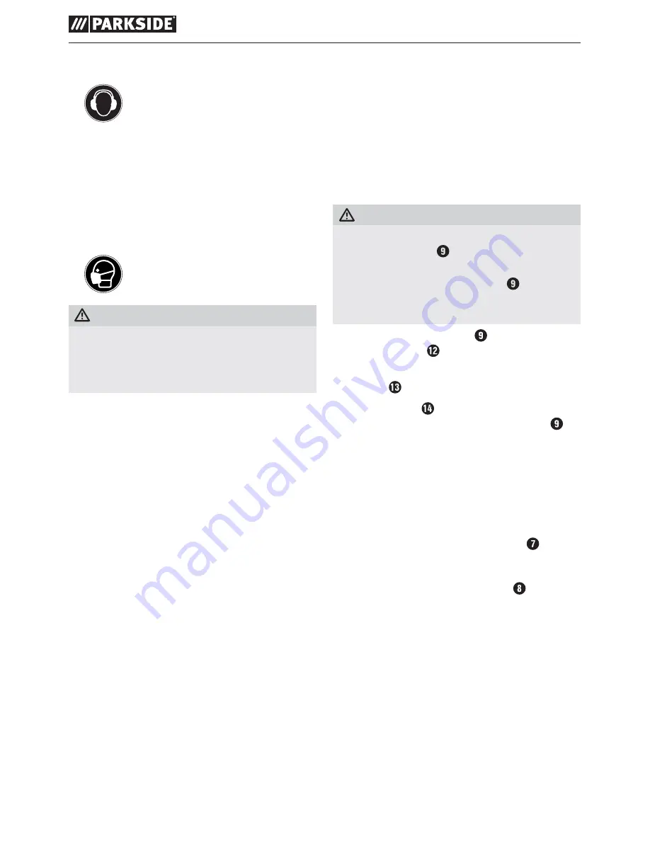 Parkside PABH 20-Li A1 Original Instructions Manual Download Page 9